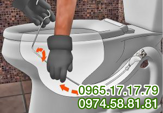 Thông tắc bồn cầu bằng dây thép